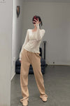BASERANGE Douglas ribbed pants TRDO-RIB-SP22 COCHLEA